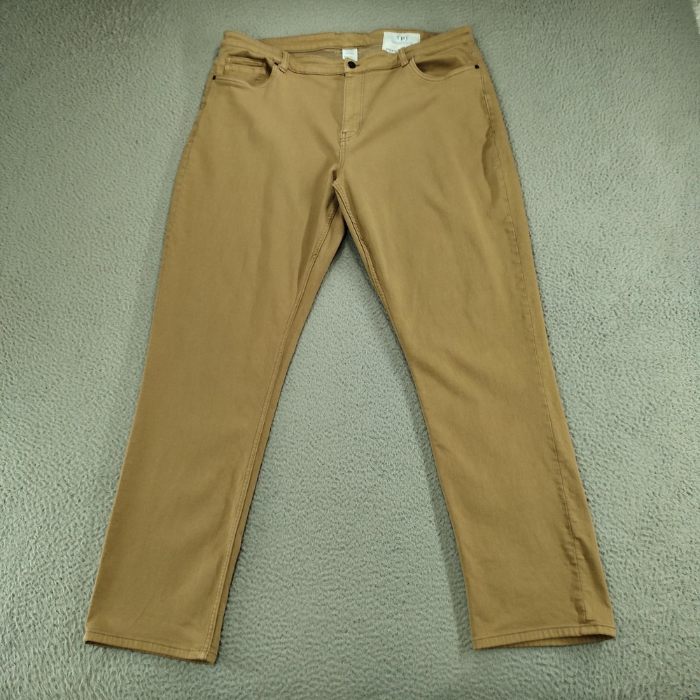 Tpj Athletic Fit Jeans Mens 42x36 Beige Tapered Stretch Denim Big Tall Pants